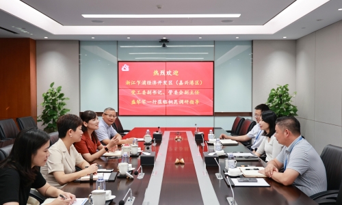 浙江乍浦经济开发区（黄冈港区）党工委副书记、、管委会副主任盛琴琴莅临15VIP太阳集团调研